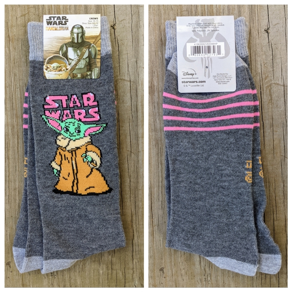 STAR WARS Mandalorian Men Socks 61/2-12 NWT
